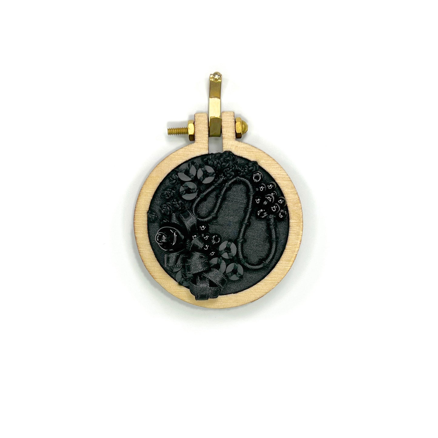 Abstract Black Mini 2" Hoop - 005