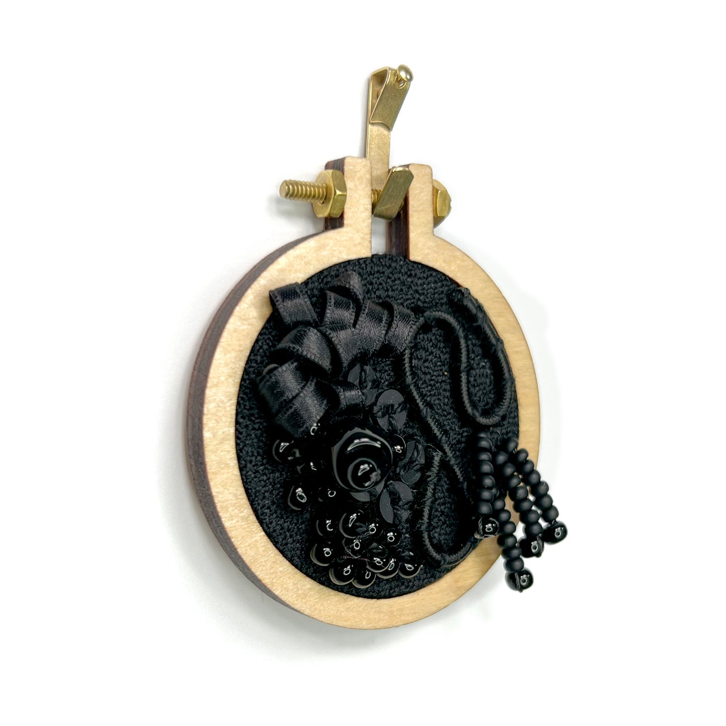 Abstract Black Mini 2" Hoop - 001