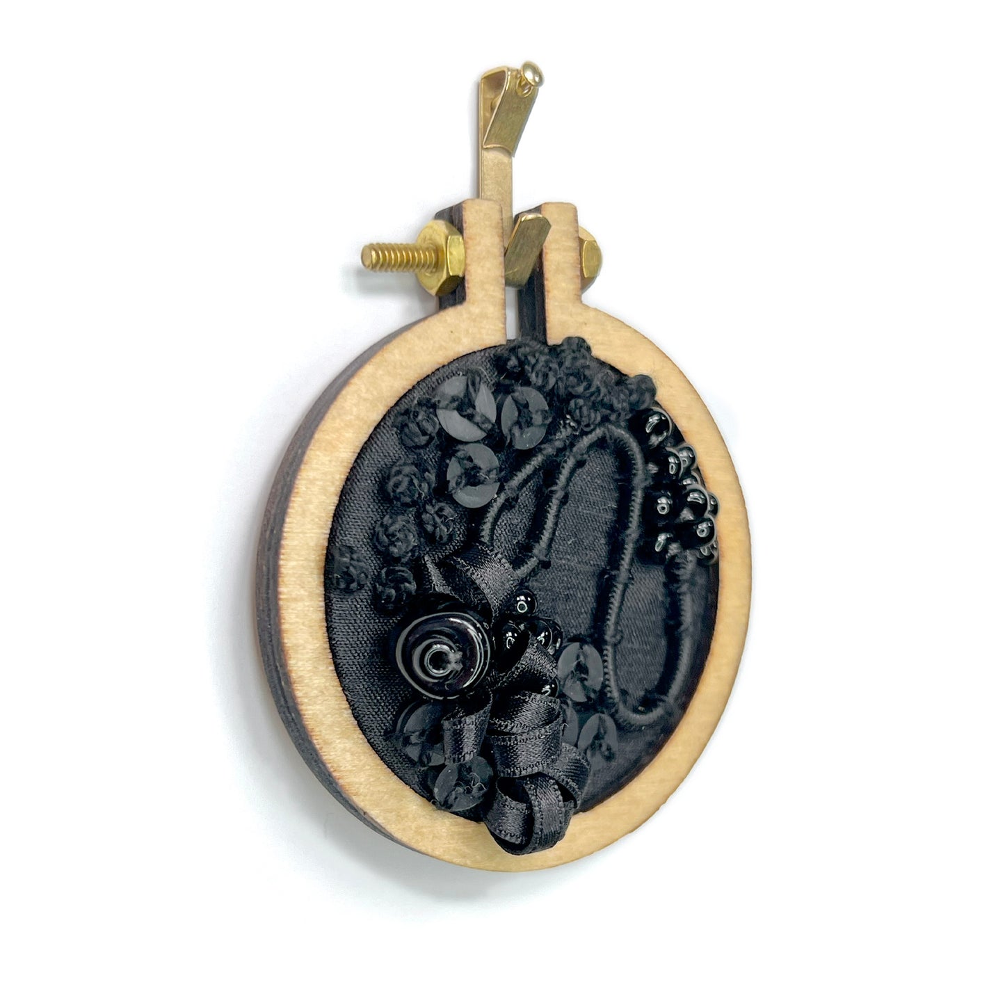 Abstract Black Mini 2" Hoop - 005