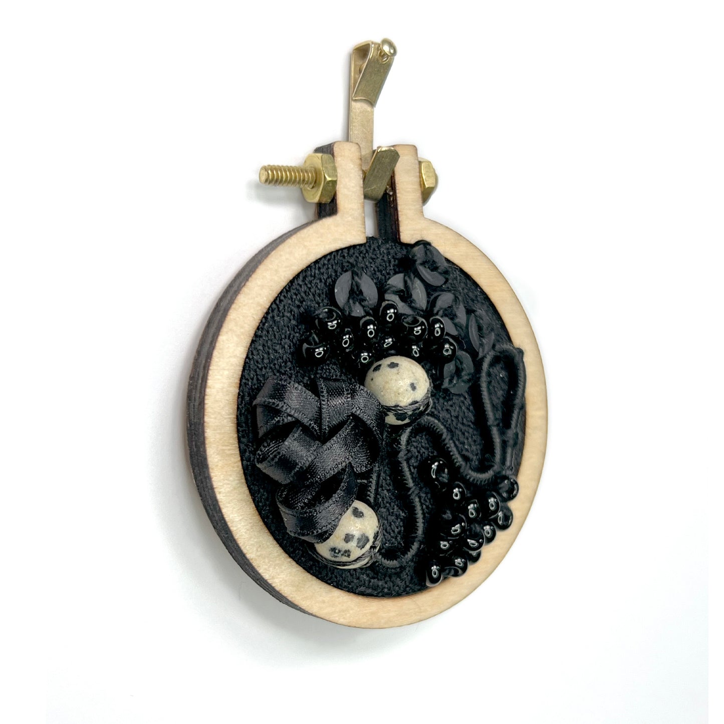 Abstract Black Mini 2" Hoop - 008