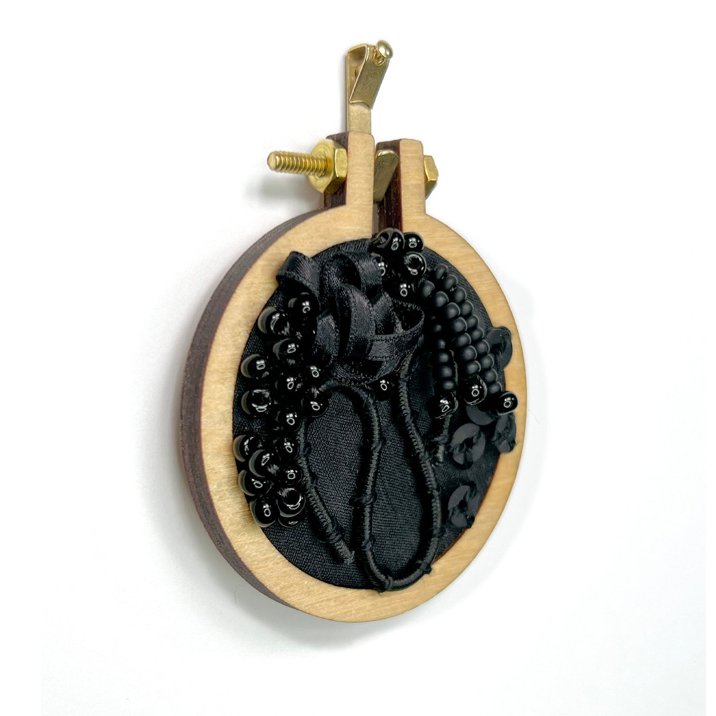 Abstract Black Mini 2" Hoop - 009