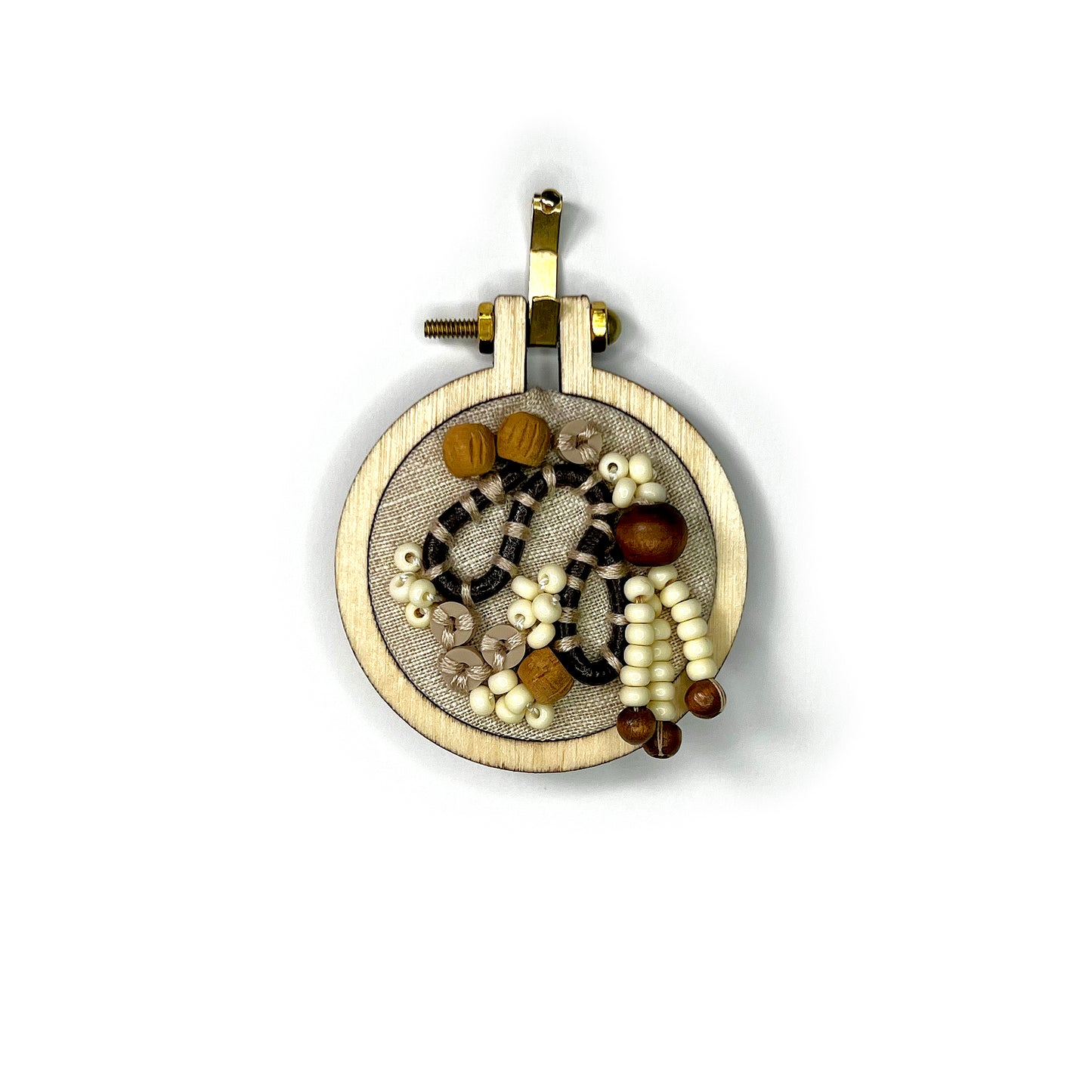 Abstract Natural Mini 2" Hoop - 002