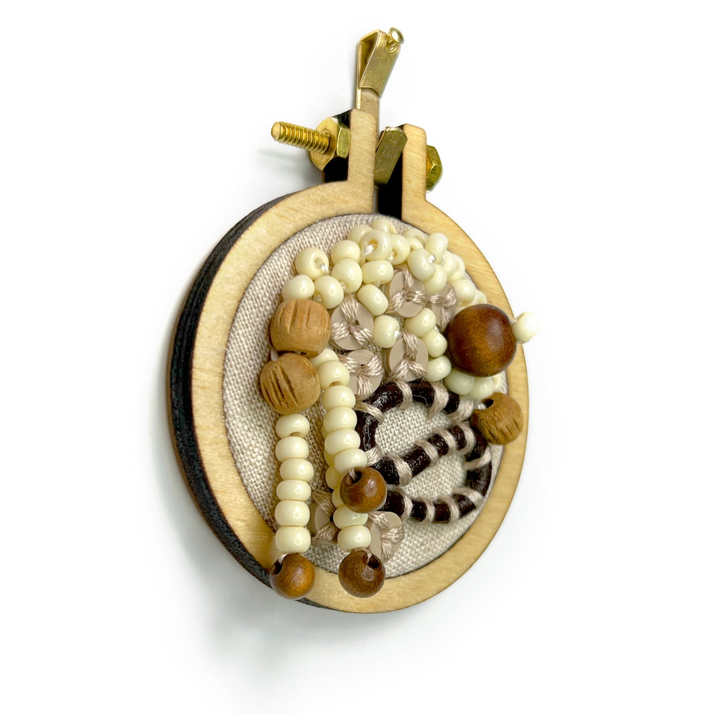 Abstract Natural Mini 2" Hoop - 001