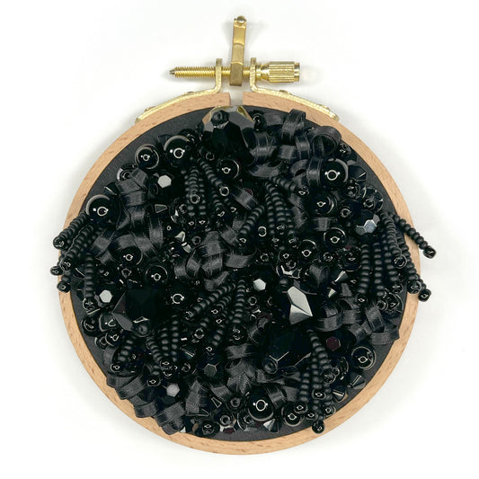 Abstract Black 4" Hoop - 001