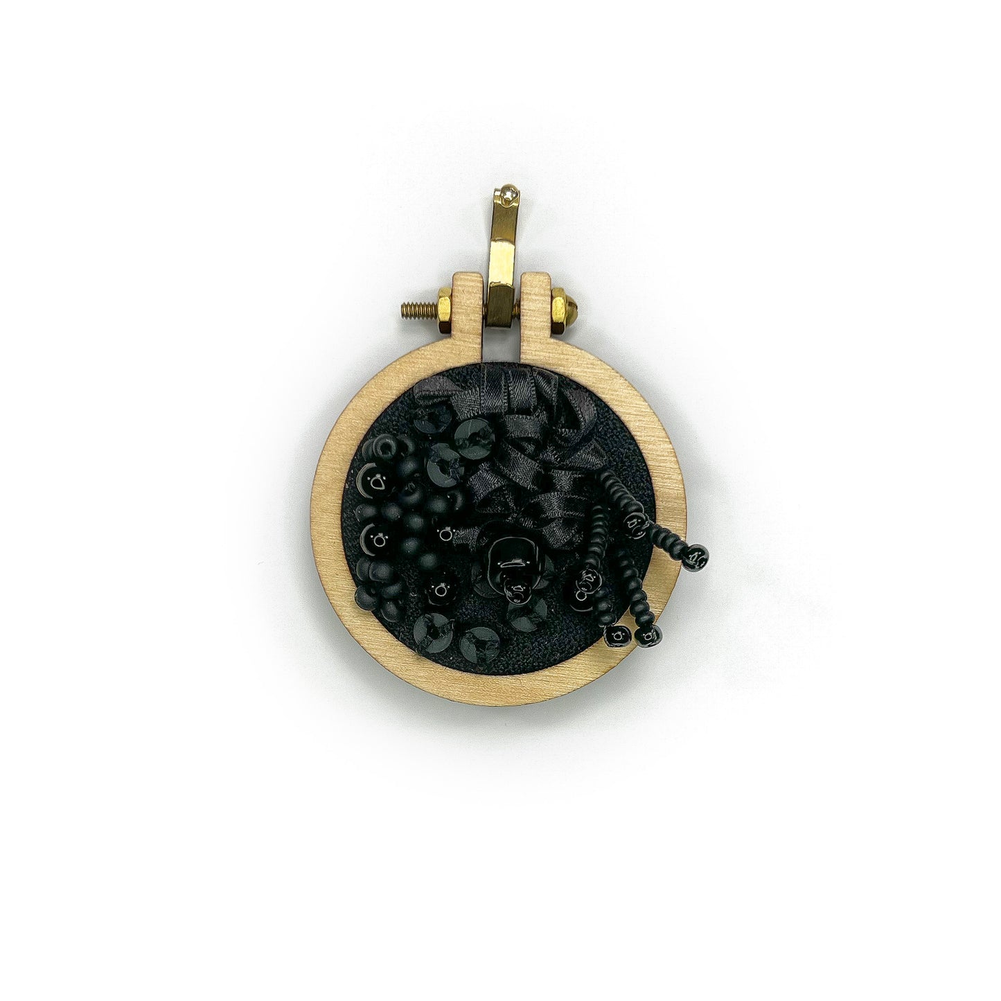 Abstract Black Mini 2" Hoop  - 003