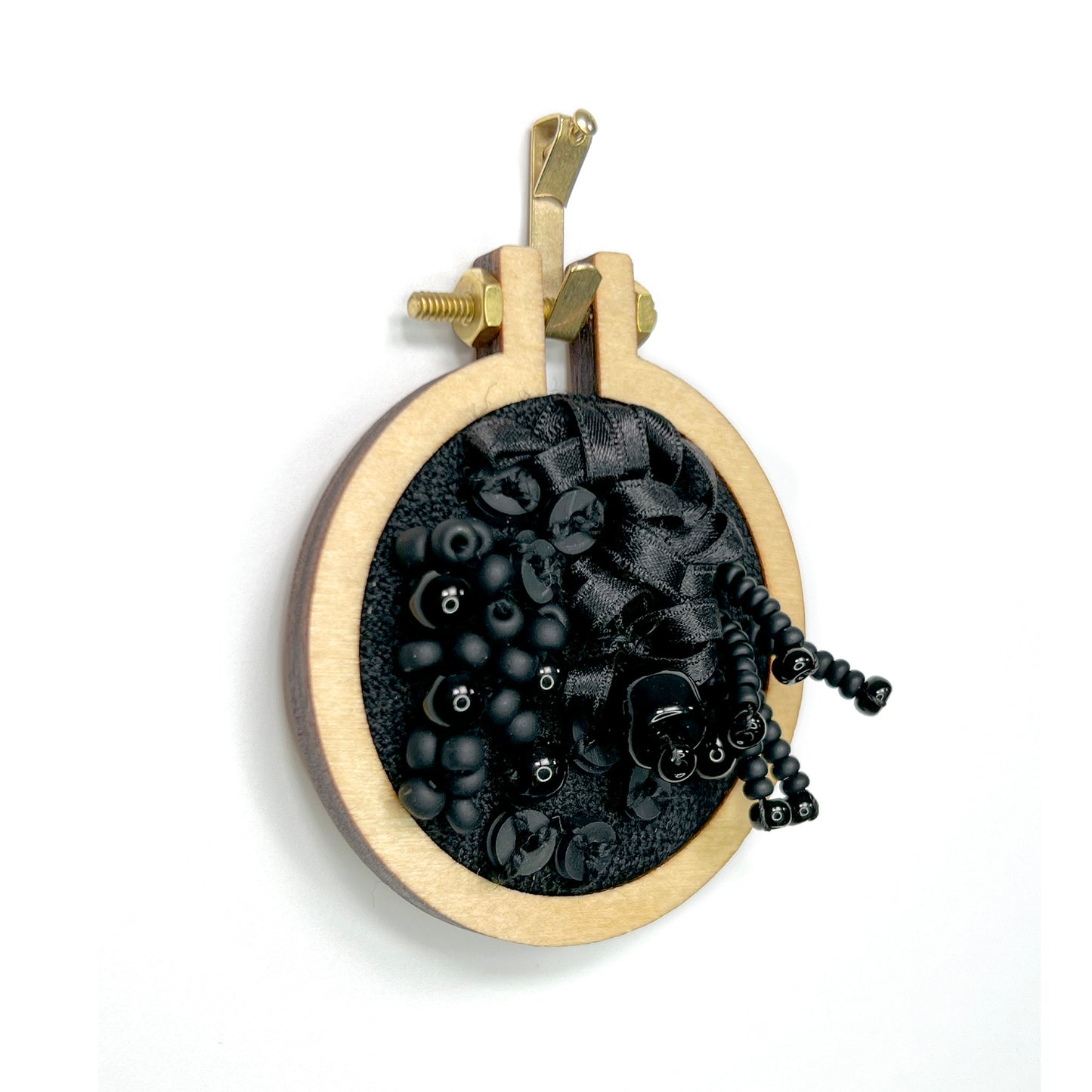 Abstract Black Mini 2" Hoop  - 003